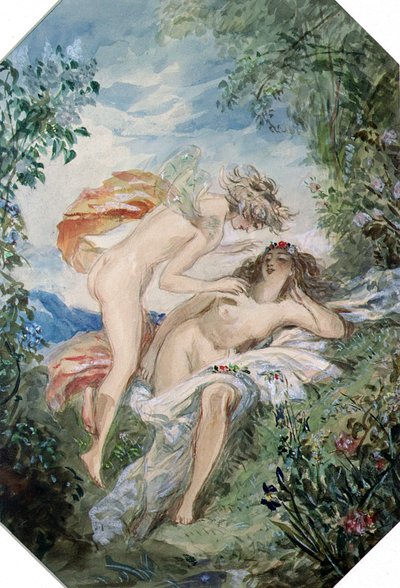 Flora en Zephyr door Alfred Edward Chalon